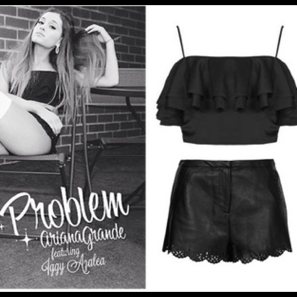 Topshop Frill Crepe Bralet *Ariana Grande* - Picture 2 of 5